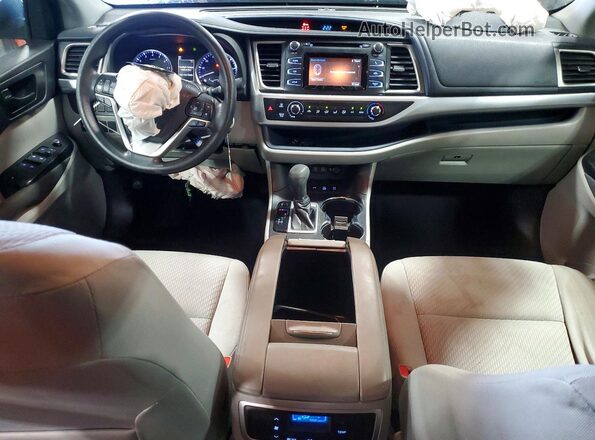 5TDBZRFH1JS886246 2018 TOYOTA HIGHLANDER Black Առջևի վահանակի տեսք