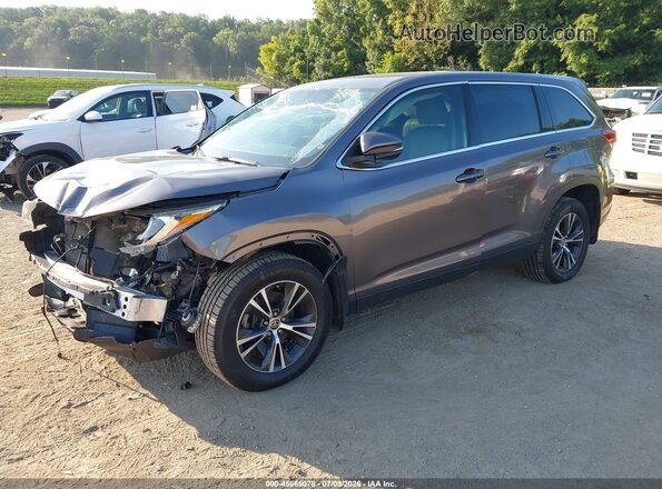 5TDBZRFH1KS744738 2019 TOYOTA HIGHLANDER Gray Vista tres cuartos delantera izquierda
