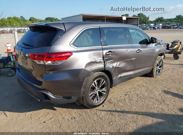 5TDBZRFH1KS744738 2019 TOYOTA HIGHLANDER Gray Trasero derecho
