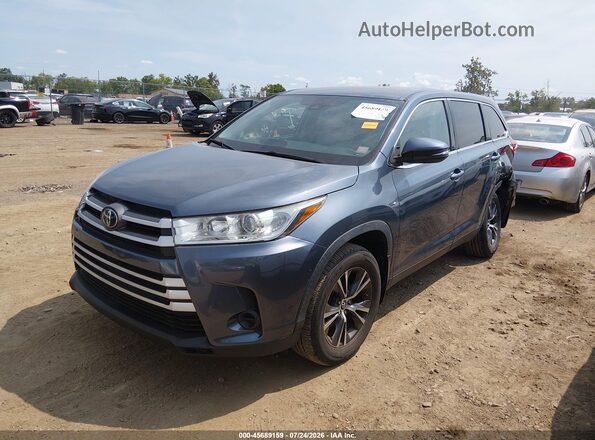 5TDBZRFH1KS992598 2019 TOYOTA HIGHLANDER Синий Передняя левая четверть
