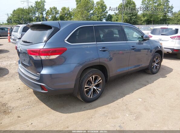 5TDBZRFH1KS992598 2019 TOYOTA HIGHLANDER Синий Задняя правая четверть