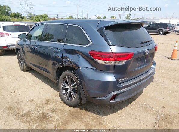5TDBZRFH1KS992598 2019 TOYOTA HIGHLANDER Синий Задняя левая четверть
