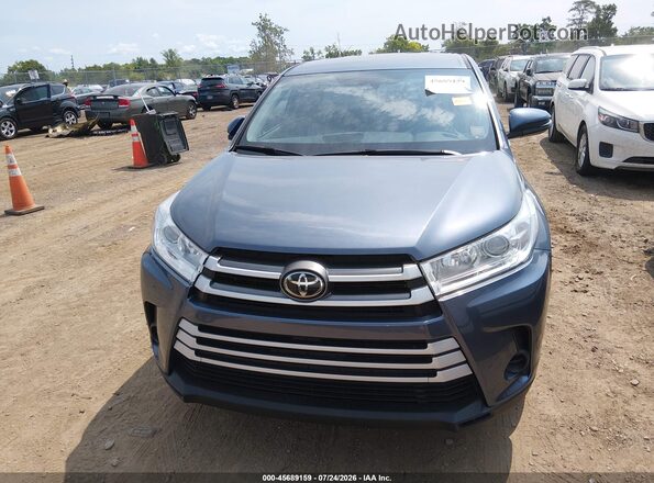 5TDBZRFH1KS992598 2019 TOYOTA HIGHLANDER Синий Вид щитка приборов
