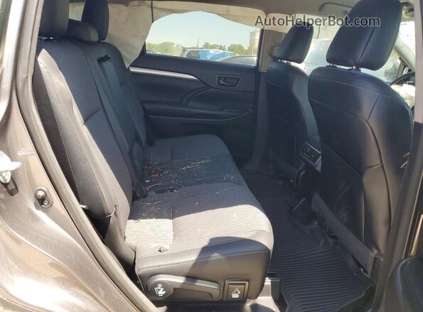 5TDBZRFH2HS357494 2017 TOYOTA HIGHLANDER Gray უკანა სალონის ხედი