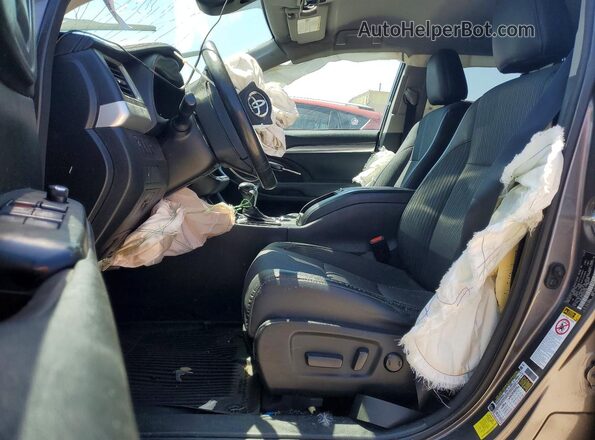 5TDBZRFH2HS357494 2017 TOYOTA HIGHLANDER Gray წინა სალონის ხედი