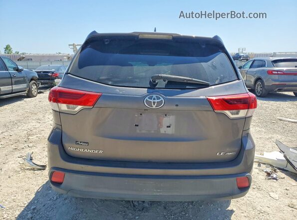 5TDBZRFH2HS357494 2017 TOYOTA HIGHLANDER Gray უკანა ხედი