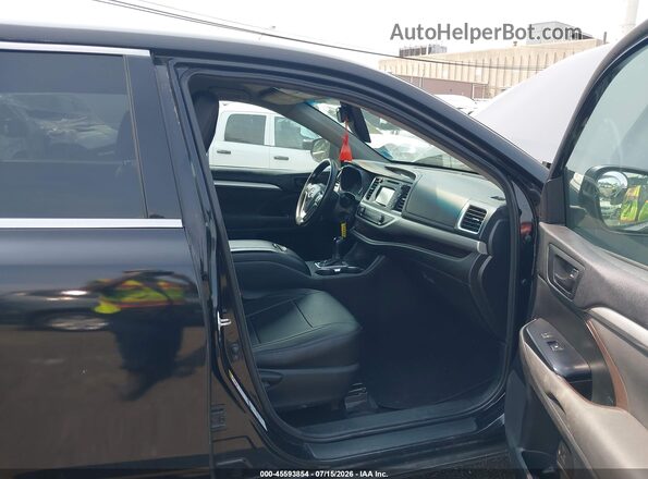5TDBZRFH2JS825908 2018 TOYOTA HIGHLANDER Black წინა სალონის ხედი