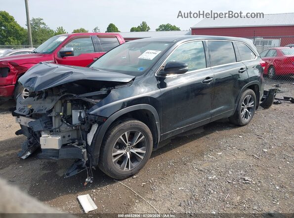 5TDBZRFH2JS864949 2018 TOYOTA HIGHLANDER Black Առջևի ձախ երեք քառորդ տեսարան