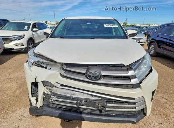 5TDBZRFH2JS900672 2018 TOYOTA HIGHLANDER White წინა ხედი