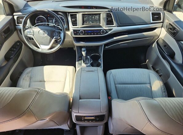 5TDBZRFH3JS499343 2018 TOYOTA HIGHLANDER Gray Առջևի վահանակի տեսք