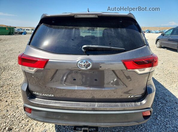 5TDBZRFH3JS499343 2018 TOYOTA HIGHLANDER Gray Հետևի տեսք
