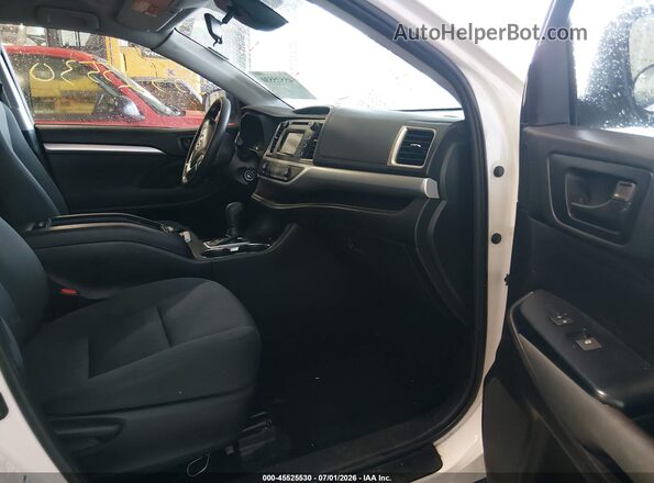5TDBZRFH3KS969422 2019 TOYOTA HIGHLANDER White Widok wnętrza z przodu