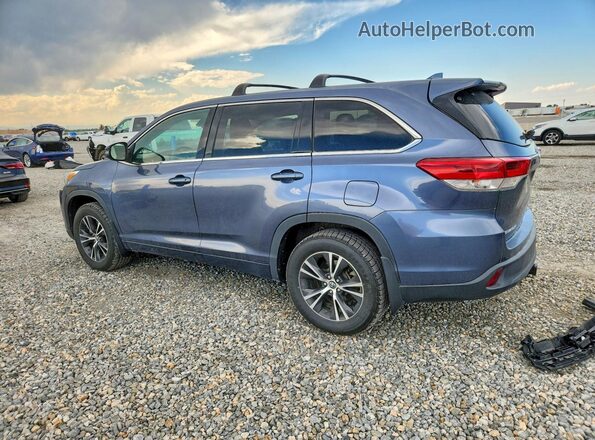 5TDBZRFH4JS872938 2018 TOYOTA HIGHLANDER Blue Задня ліва чверть