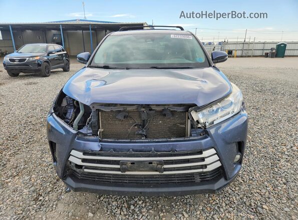 5TDBZRFH4JS872938 2018 TOYOTA HIGHLANDER Blue Вид спереду