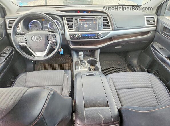 5TDBZRFH4JS872938 2018 TOYOTA HIGHLANDER Blue Вид панелі приладів