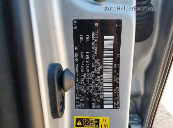 5TDBZRFH4JS878769 2018 TOYOTA HIGHLANDER Silver სალონის 360-გრადუსიანი ხედი