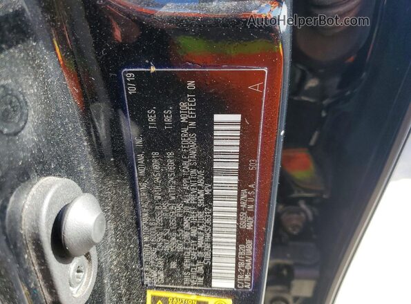 5TDBZRFH4KS736312 2019 TOYOTA HIGHLANDER Black VIN կոդի պիտակի տեսք