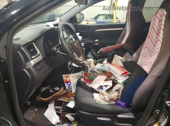 5TDBZRFH4KS977755 2019 TOYOTA HIGHLANDER Black წინა სალონის ხედი