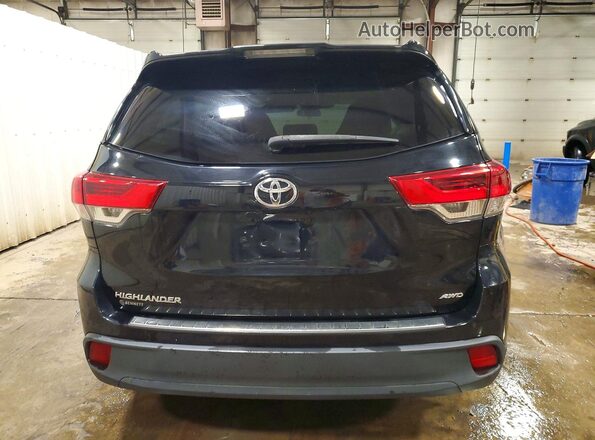 5TDBZRFH4KS977755 2019 TOYOTA HIGHLANDER Black უკანა ხედი