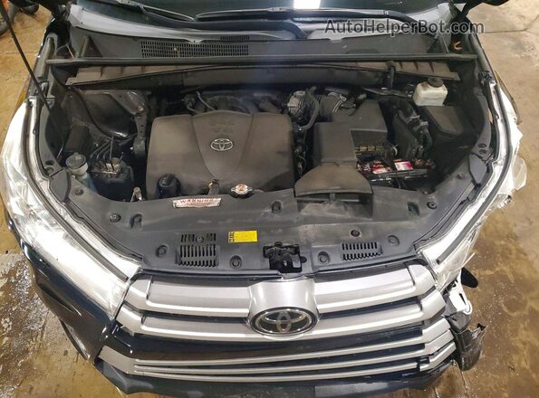 5TDBZRFH4KS977755 2019 TOYOTA HIGHLANDER Black ძრავის განყოფილების ხედი