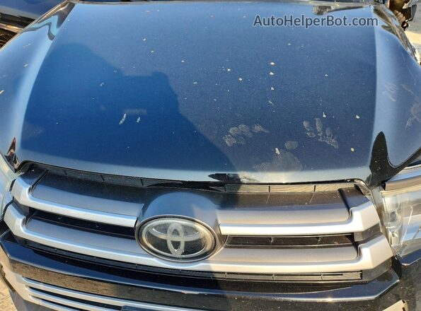 5TDBZRFH5HS379148 2017 TOYOTA HIGHLANDER Black ძრავის განყოფილების ხედი