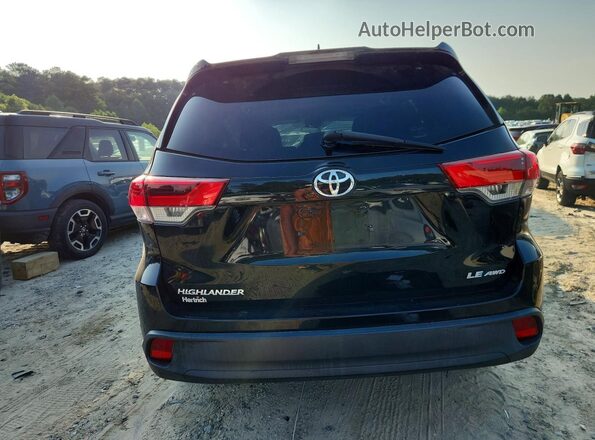5TDBZRFH5HS379148 2017 TOYOTA HIGHLANDER Black უკანა ხედი