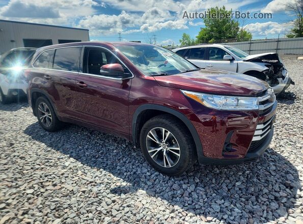 5TDBZRFH5HS420622 2017 TOYOTA HIGHLANDER Burgundy წინა მარჯვენა