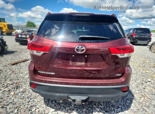 5TDBZRFH5HS420622 2017 TOYOTA HIGHLANDER Burgundy უკანა ხედი