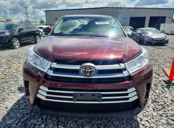 5TDBZRFH5HS420622 2017 TOYOTA HIGHLANDER Burgundy წინა ხედი