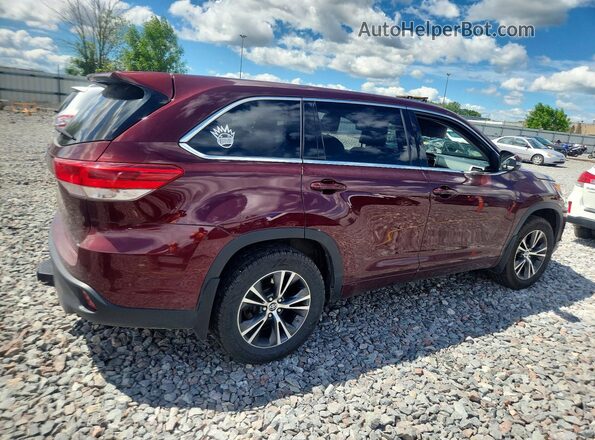 5TDBZRFH5HS420622 2017 TOYOTA HIGHLANDER Burgundy უკანა მარჯვენა