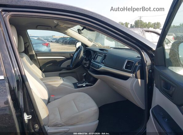 5TDBZRFH5JS866159 2018 TOYOTA HIGHLANDER Черный Вид салона спереди