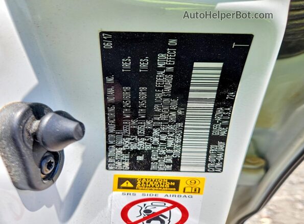5TDBZRFH6HS437798 2017 TOYOTA HIGHLANDER White VIN sticker view