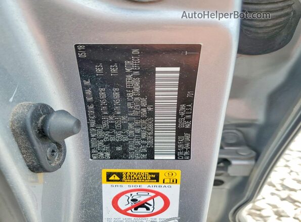 5TDBZRFH6JS880426 2018 TOYOTA HIGHLANDER Silver VIN sticker view