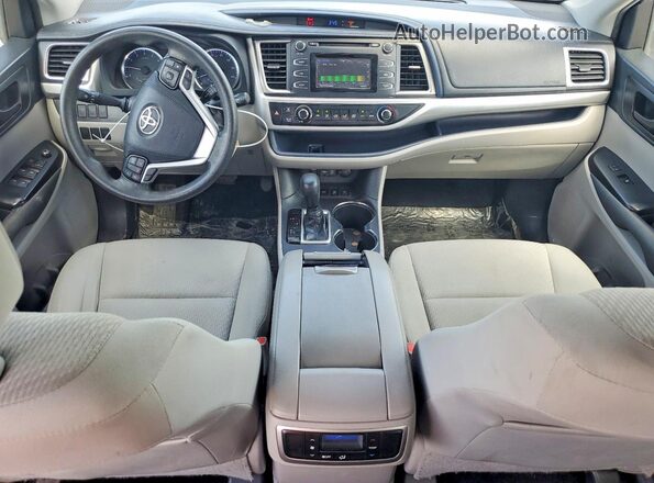 5TDBZRFH6KS928735 2019 TOYOTA HIGHLANDER Silver Առջևի վահանակի տեսք