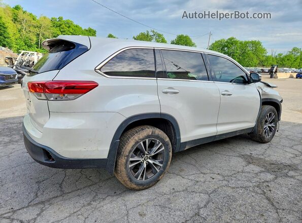 5TDBZRFH6KS993214 2019 TOYOTA HIGHLANDER White Задня права чверть
