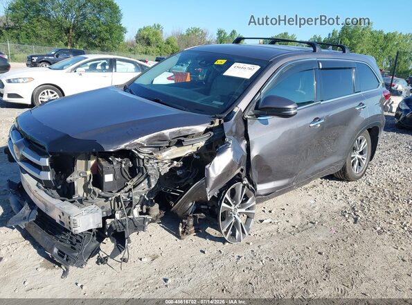 5TDBZRFH7HS374369 2017 TOYOTA HIGHLANDER Gray Przód lewy