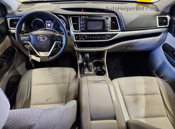 5TDBZRFH7HS379670 2017 TOYOTA HIGHLANDER Silver Widok deski rozdzielczej
