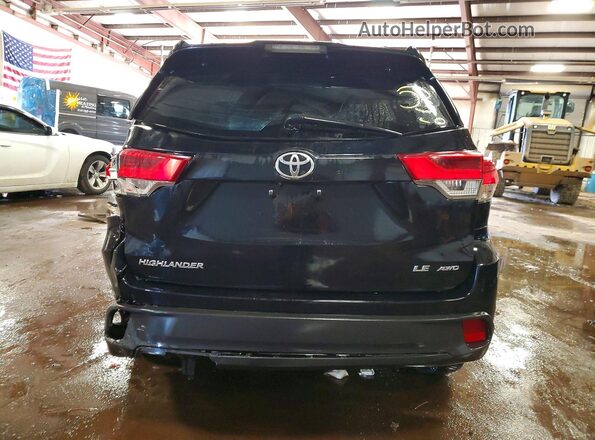 5TDBZRFH7JS880998 2018 TOYOTA HIGHLANDER Черный Вид сзади