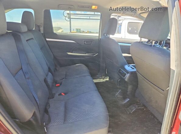 5TDBZRFH7KS730858 2019 TOYOTA HIGHLANDER Burgundy Rear interior view