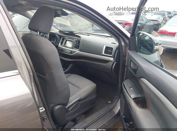 5TDBZRFH7KS932504 2019 TOYOTA HIGHLANDER Gray წინა სალონის ხედი