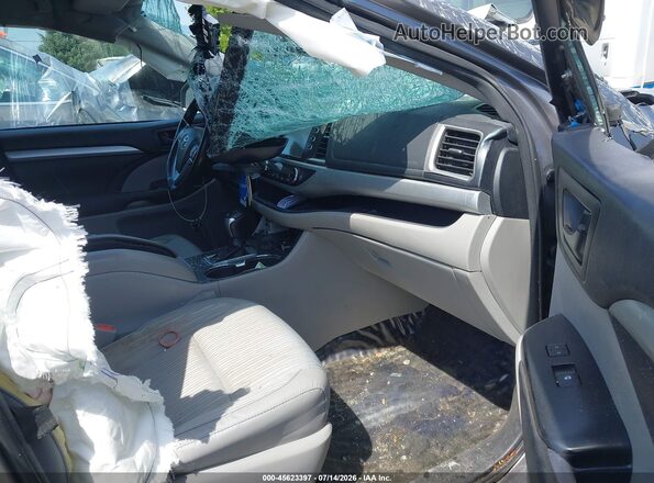 5TDBZRFH8HS475615 2017 TOYOTA HIGHLANDER Gray Սալոնի դիմացի տեսք