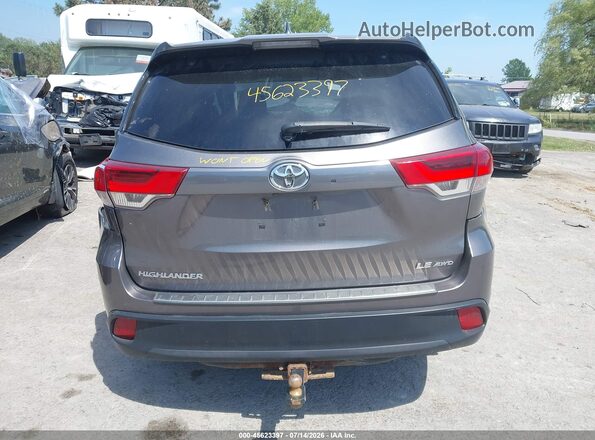 5TDBZRFH8HS475615 2017 TOYOTA HIGHLANDER Gray 