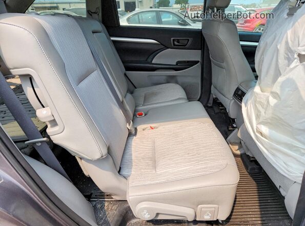 5TDBZRFH8KS717147 2019 TOYOTA HIGHLANDER Gray Вид задніх сидінь