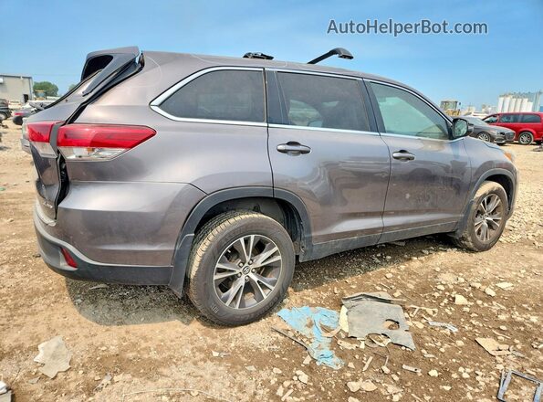 5TDBZRFH8KS717147 2019 TOYOTA HIGHLANDER Gray Задня права чверть