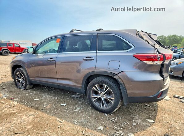 5TDBZRFH8KS717147 2019 TOYOTA HIGHLANDER Gray Задня ліва чверть