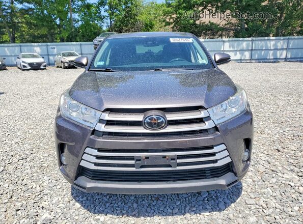 5TDBZRFH9JS843287 2018 TOYOTA HIGHLANDER Gray წინა ხედი