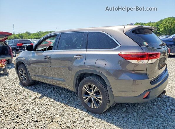 5TDBZRFH9JS843287 2018 TOYOTA HIGHLANDER Gray უკანა მარცხენა
