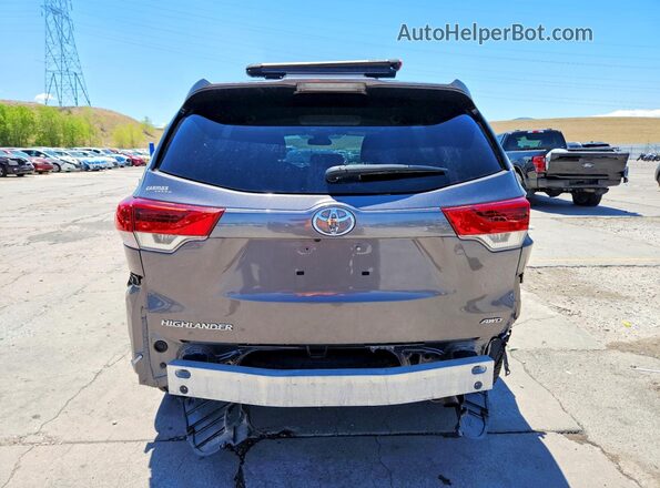 5TDBZRFH9KS703838 2019 TOYOTA HIGHLANDER Серый Вид сзади