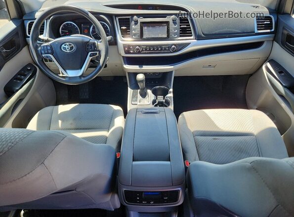 5TDBZRFH9KS703838 2019 TOYOTA HIGHLANDER Серый Вид панели приборов