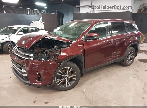 5TDBZRFH9KS915378 2019 TOYOTA HIGHLANDER Burgundy Widok z przodu